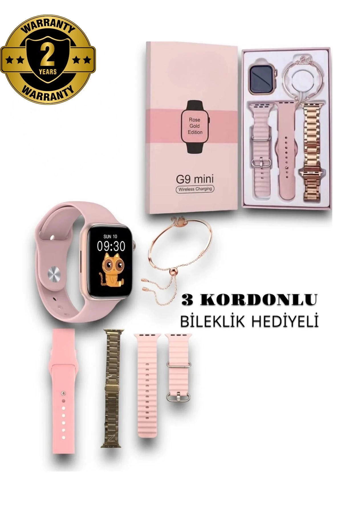 BUĞZ G9 Mini Gold Yetişkin 41MM Kadın Akıllı Saat