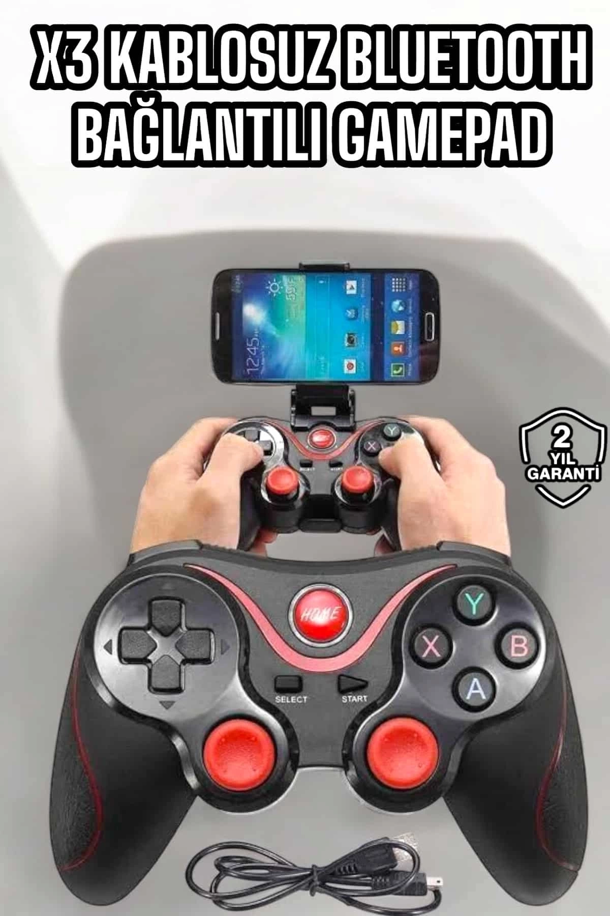 BUĞZ Game Stick Android Uyumlu Gamepad X3 Standlı Oyun Kolu Bluetooth Bağlantılı