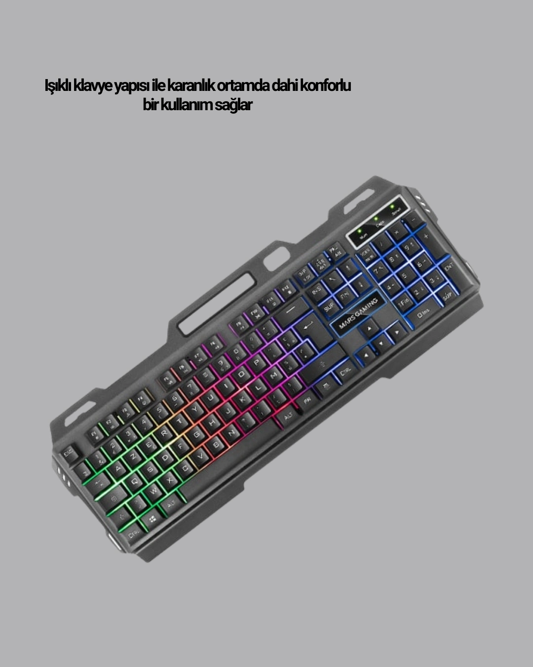BUĞZ Gaming Set Işıklı Klavye Mouse + Bluetooth 5.2 Kulaklık Oyuncu Paketi