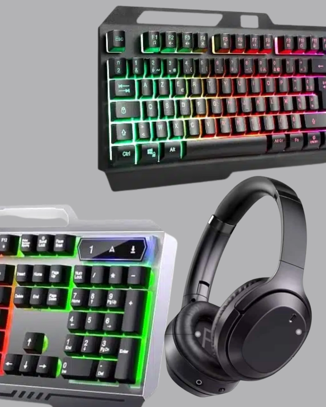 BUĞZ Gaming Set Işıklı Klavye Mouse + Bluetooth 5.2 Kulaklık Oyuncu Paketi