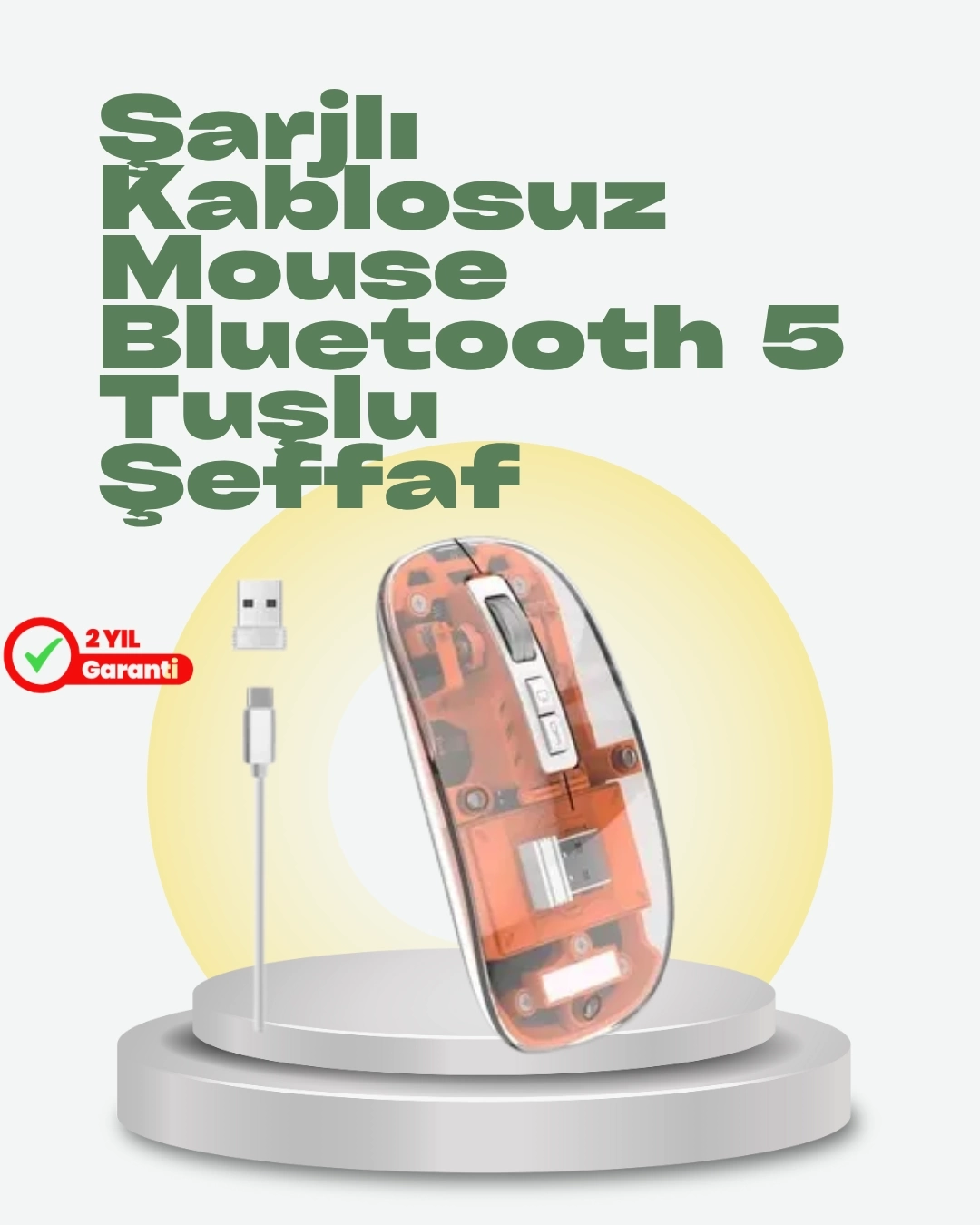 BUĞZ Geniş Uyumluluklu Kablosuz Fare – Windows, Mac, Linux Destekli