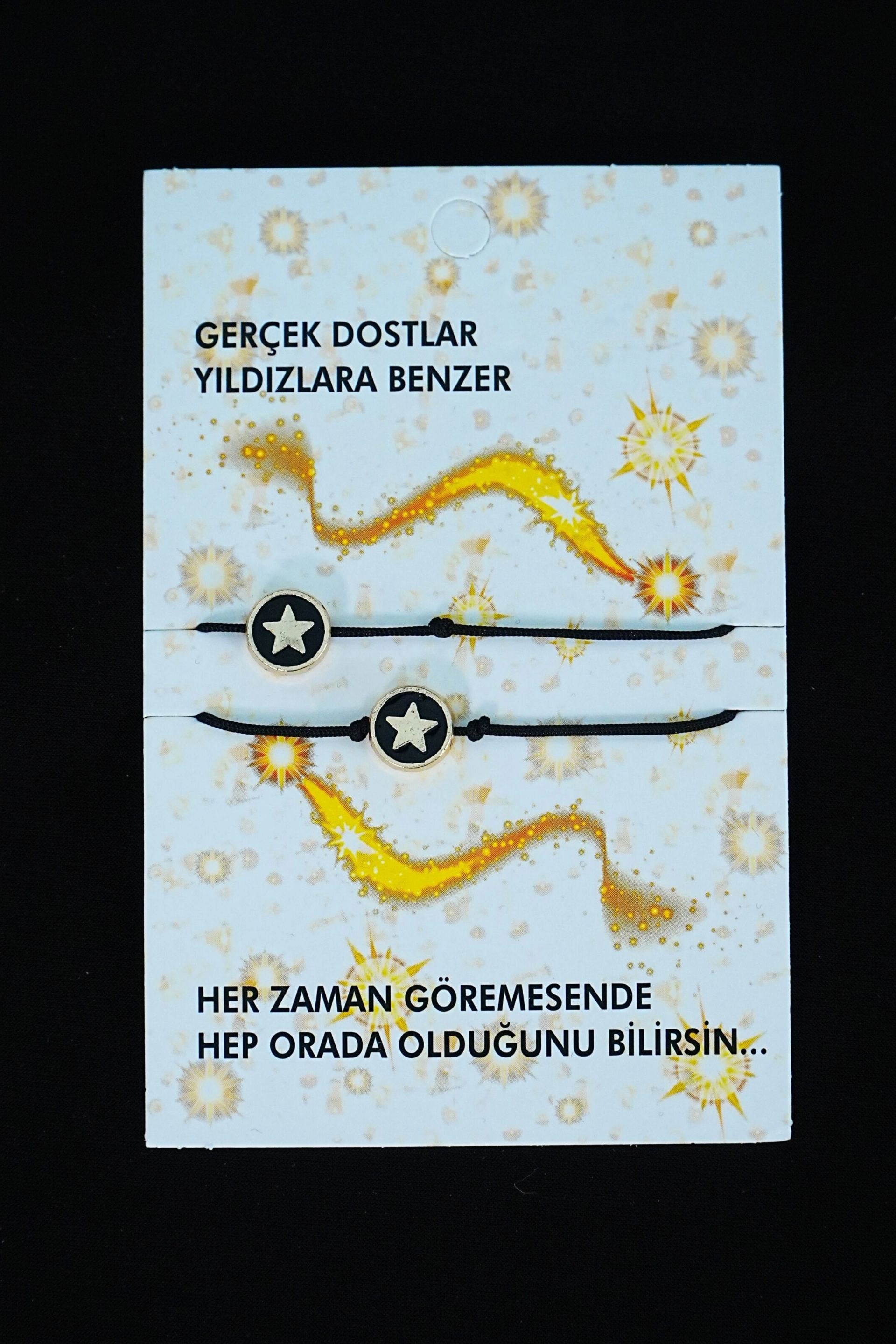 BUĞZ GERÇEK DOSTLAR YILDIZLARA BENZER - ARKADAŞ ŞANS BİLEKLİĞİ