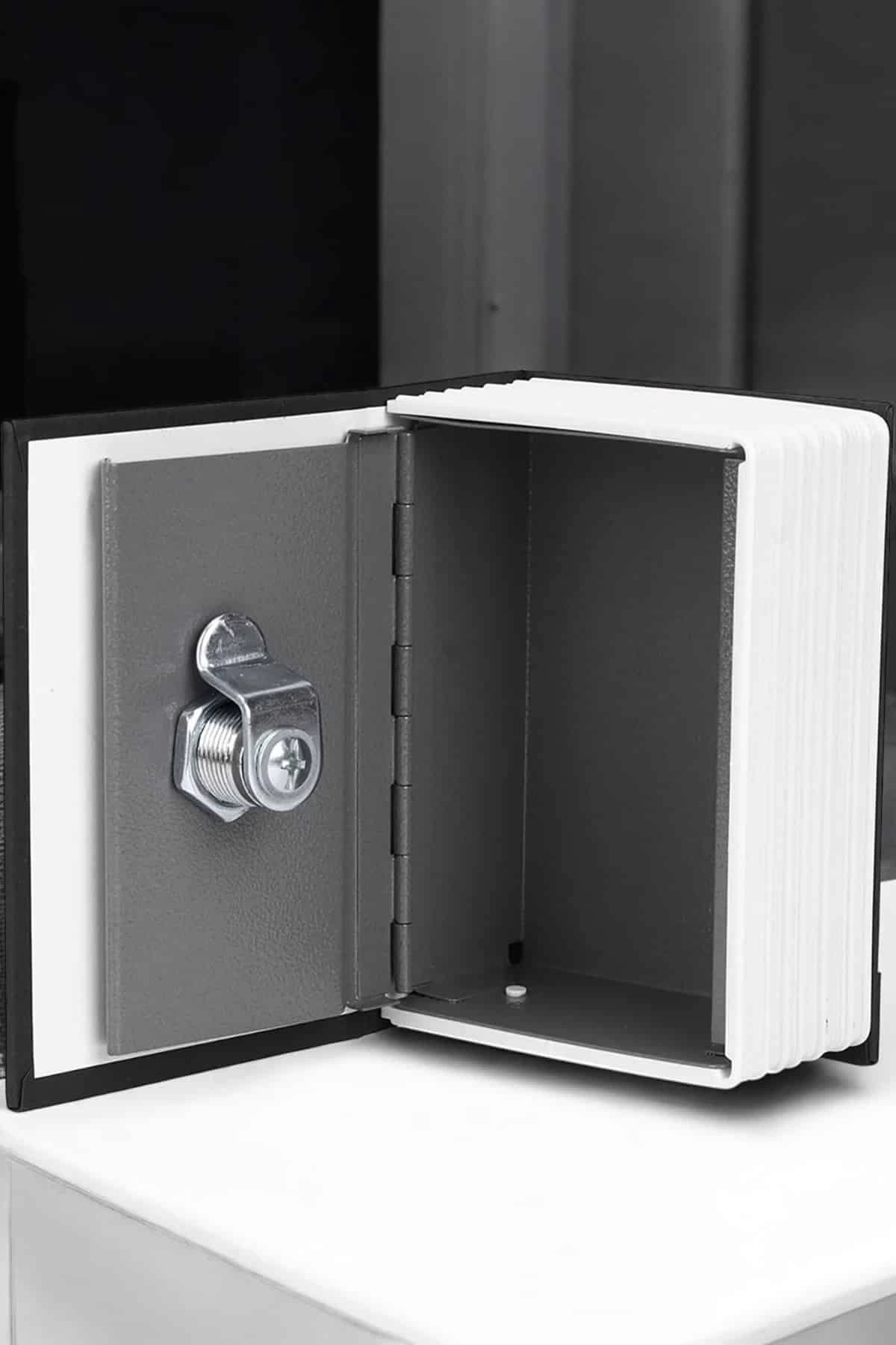 BUĞZ Gizli Kasa Kitap Görünümlü Anahtarlı Çelik Mini Kasa