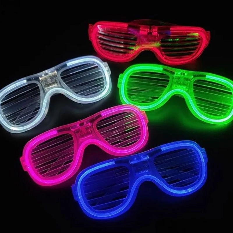 BUĞZ Glow Model Led Işıklı Parti Gözlüğü 3 Modlu 5 Renk 5 Adet