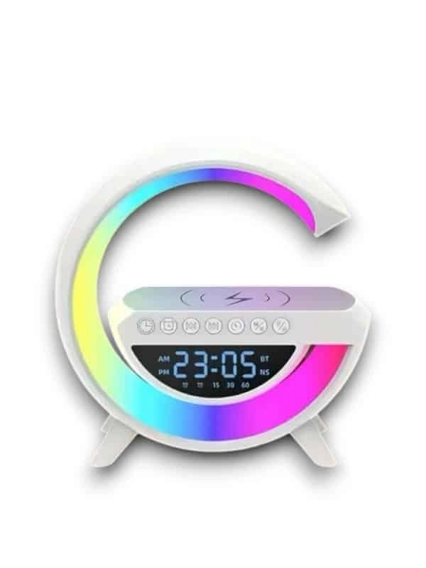 BUĞZ Google Dijital Kablosuz Şarj Özellikli Bluetooth Hoparlör Gece Lambası