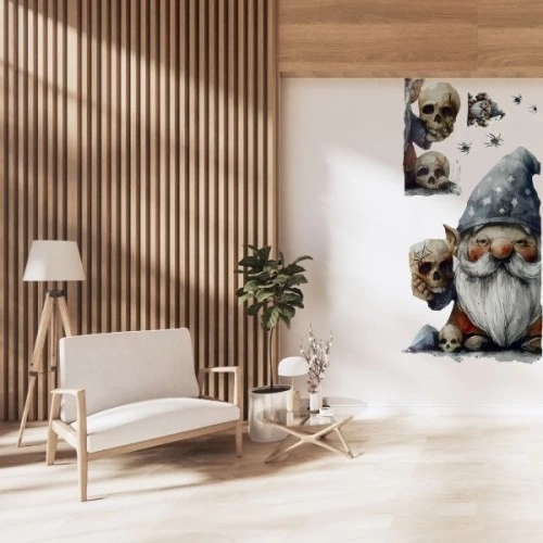 BUĞZ Gotik Cüce ve Kafatası Halloween Duvar Sticker Seti BUĞZ Gotik Cüce ve Kafatası Halloween Duvar Sticker Seti