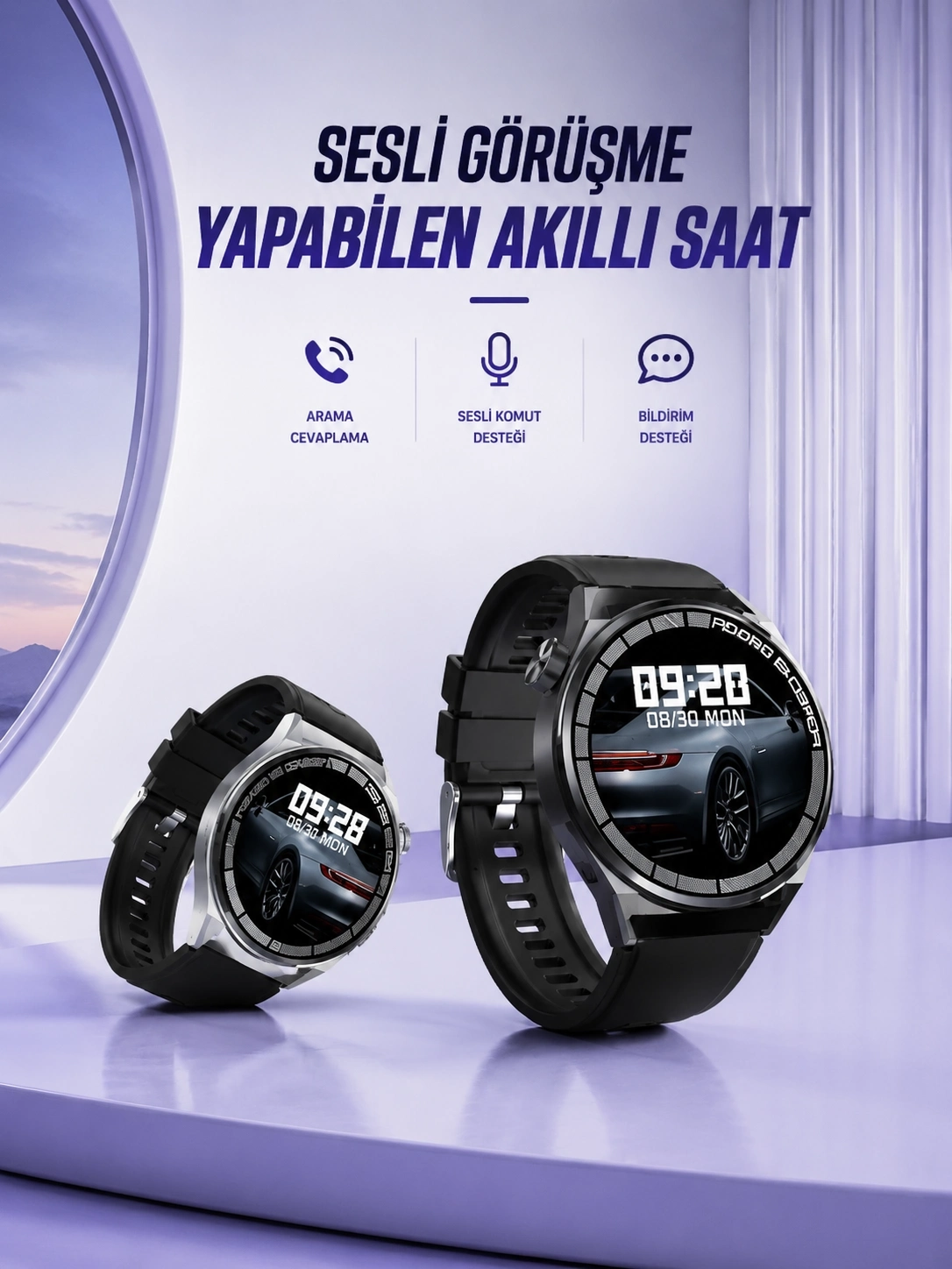 BUĞZ GT8 AKILLI SESLİ GÖRÜŞME YAPABİLEN SAAT