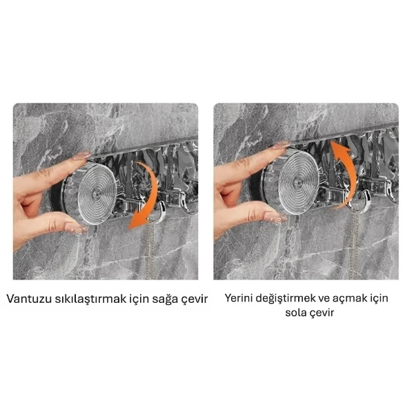 BUĞZ Güçlü Lüks Vantuzlu Askılık