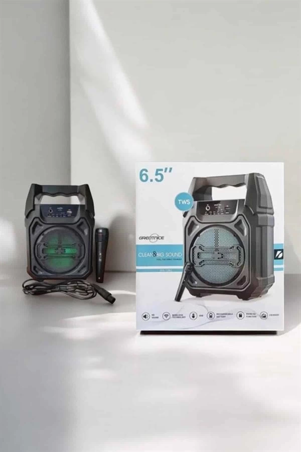 BUĞZ Güçlü ve Şarj Edilebilir Bluetooth Hoparlör 6.5 İnç
