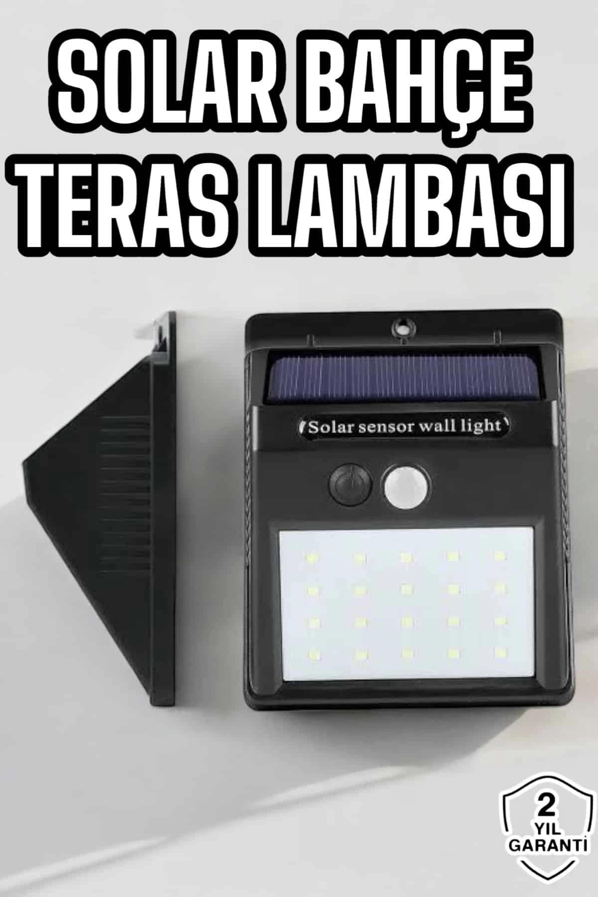 BUĞZ Güneş Enerjili Bahçe Lambası Solar Gece Aydınlatma Sensörlü Lamba