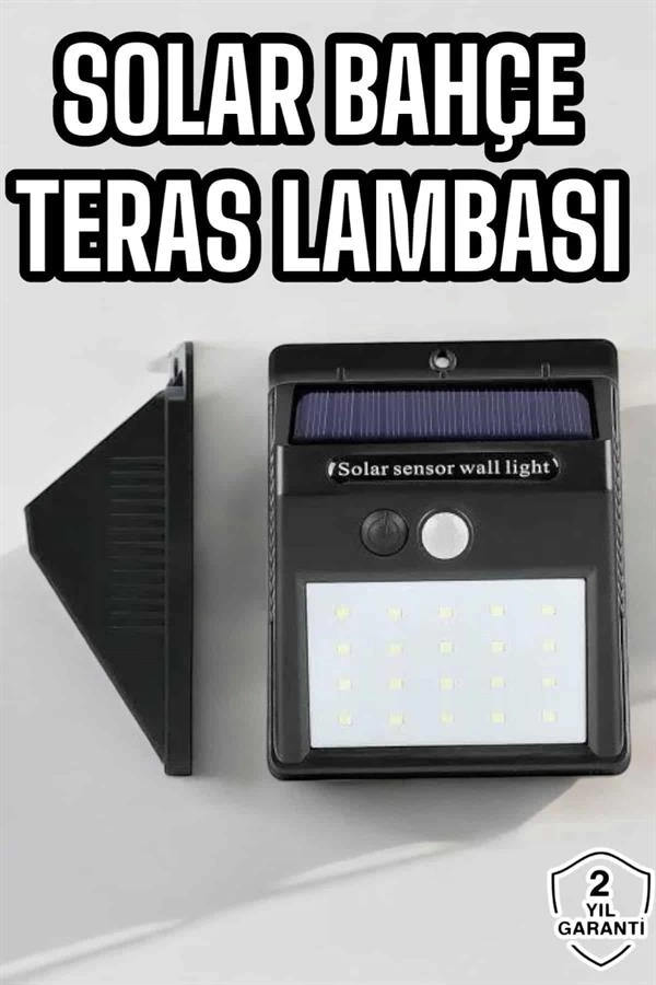 BUĞZ Güneş Enerjili Bahçe Lambası Solar Gece Aydınlatma Sensörlü Lamba BUĞZ Güneş Enerjili Bahçe Lambası Solar Gece Aydınlatma Sensörlü Lamba