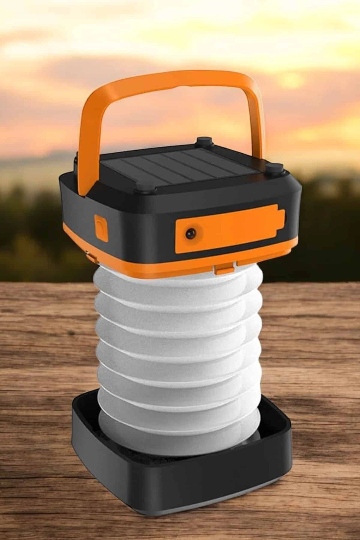 BUĞZ Güneş Enerjili Led Lamba Kamp Lambası Katlanabilir Lamba USB Şarjlı