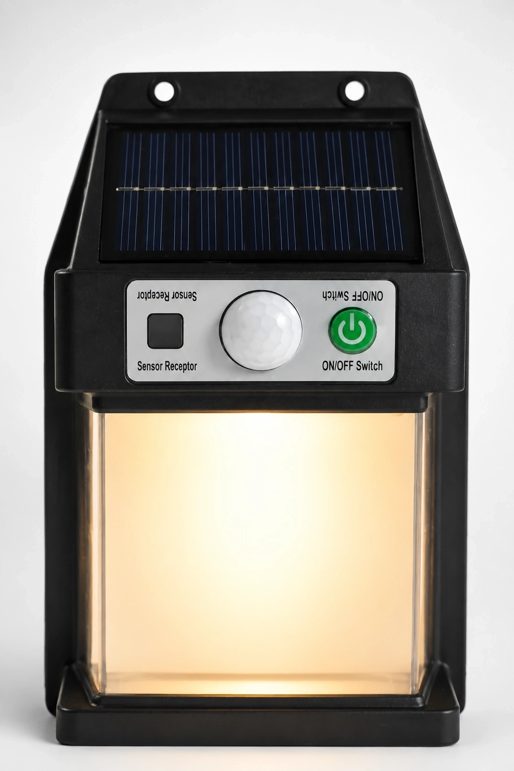 BUĞZ Güneş Enerjili Sensörlü Solar Aplik Duvar Tipi Dış Mekan Hareket Algılamalı Işık