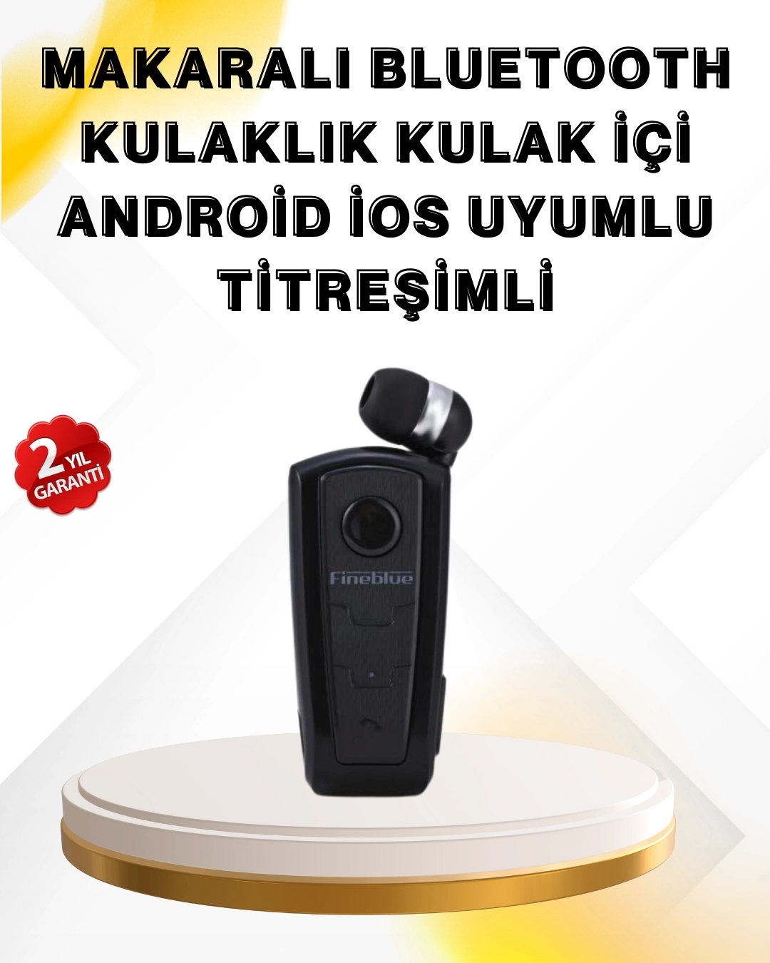 BUĞZ Gürültü Önleyici Fineblue F910 Bluetooth Kulaklık Klipsli Model