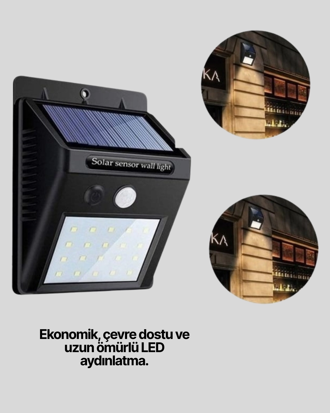 BUĞZ Hareket Algılamalı Solar LED Güvenlik Lambası