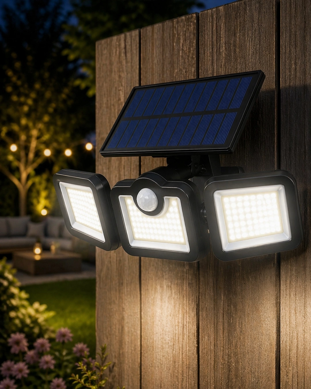 BUĞZ Hareket Sensörlü Solar Bahçe Lambası Güçlü LED Duvar Projektörü