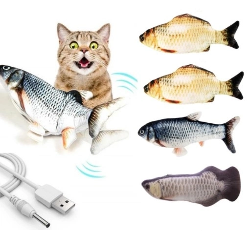 BUĞZ Hareketli Balık Kedi Oyuncağı Şarjlı