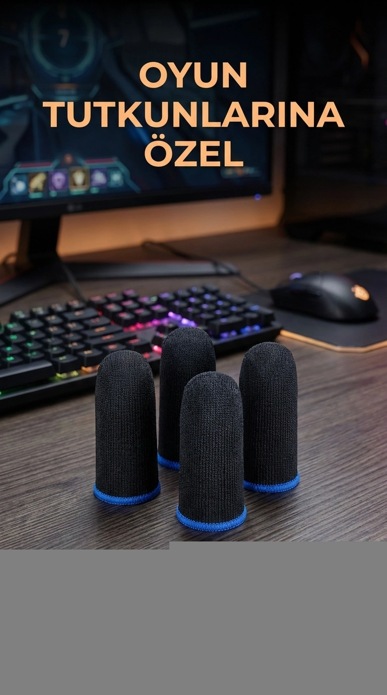 BUĞZ Hassas Kontrol İçin Dayanıklı Oyuncu Parmaklık Eldiven 4'lü Set