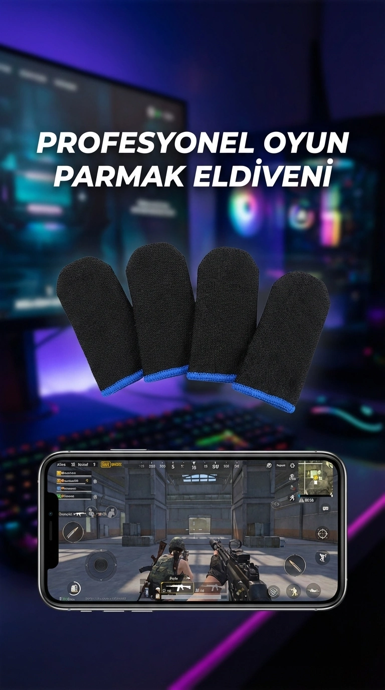 BUĞZ Hassas Kontrol Sunan Oyuncu Parmaklık Eldiven Seti 4'lü
