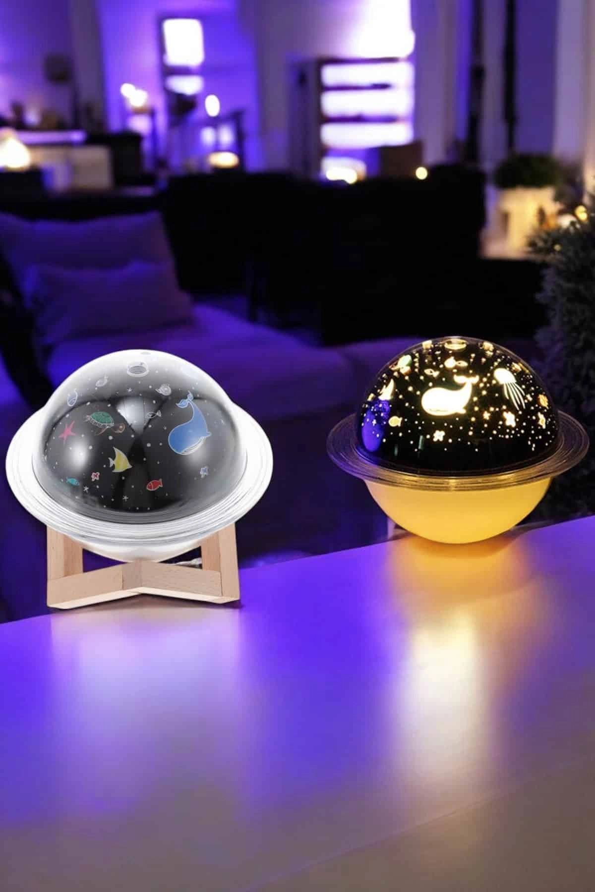 BUĞZ HAVA NEMLENDİRİCİ MASA VE GECE LAMBASI USB PROJEKSİYON AROMATERAPİ - BUĞZ