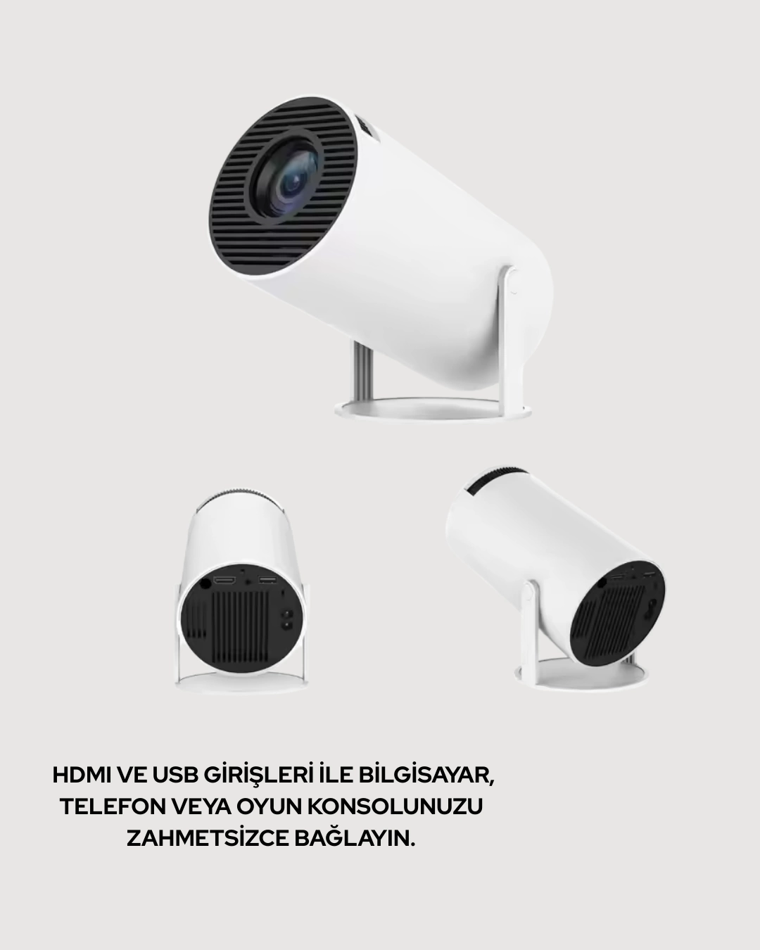BUĞZ HDMI ve USB Girişli Uzun Ömürlü Ampullü Projeksiyon