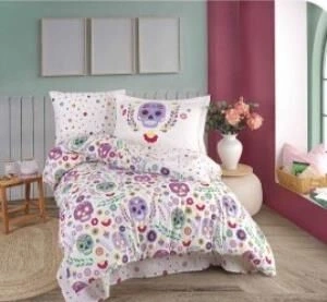 BUĞZ Tek Kişilik Poplin Nevresim Takımı Alice Mor