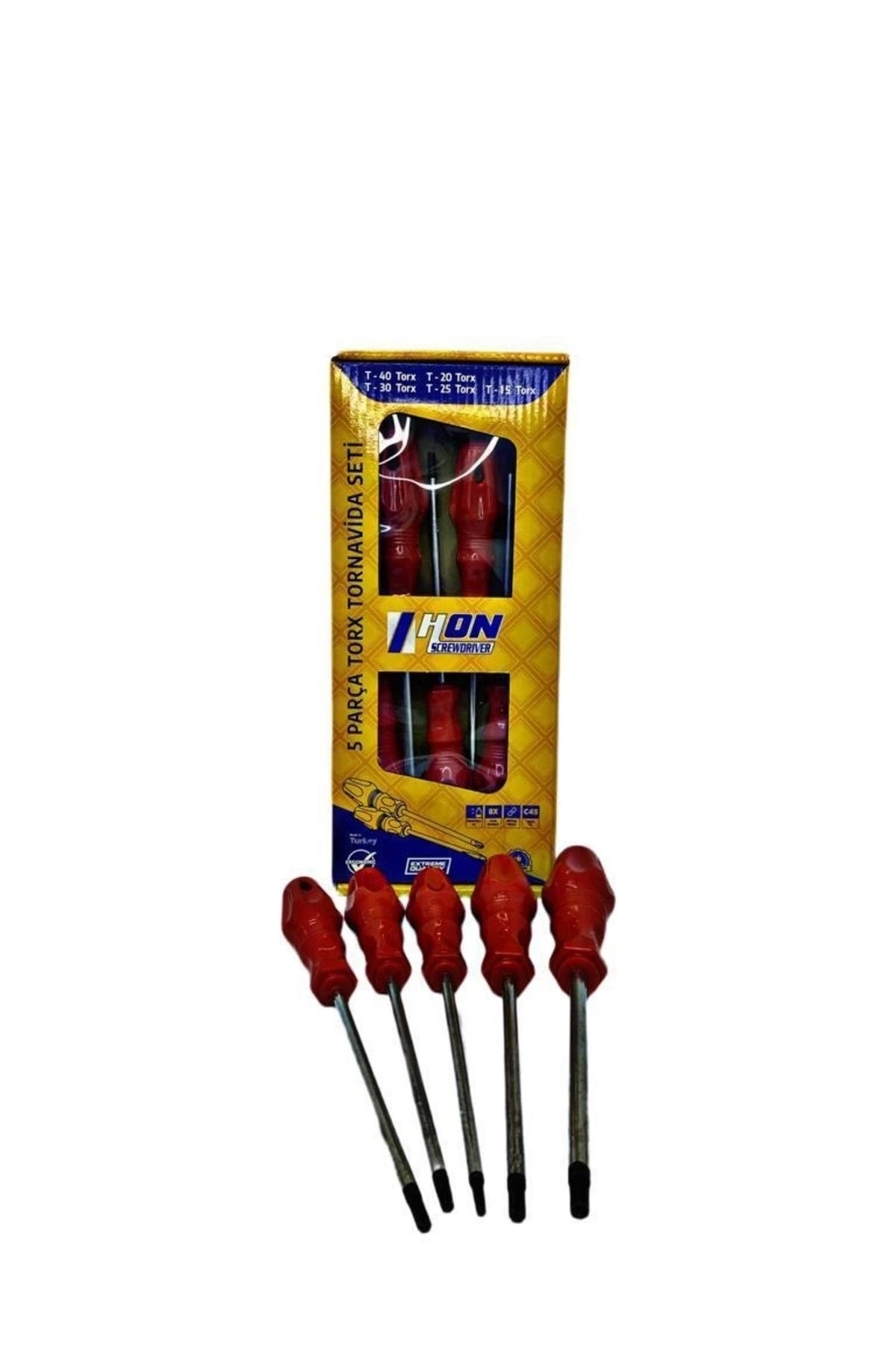 BUĞZ Hon 5 Parça Torx Tornavida Seti