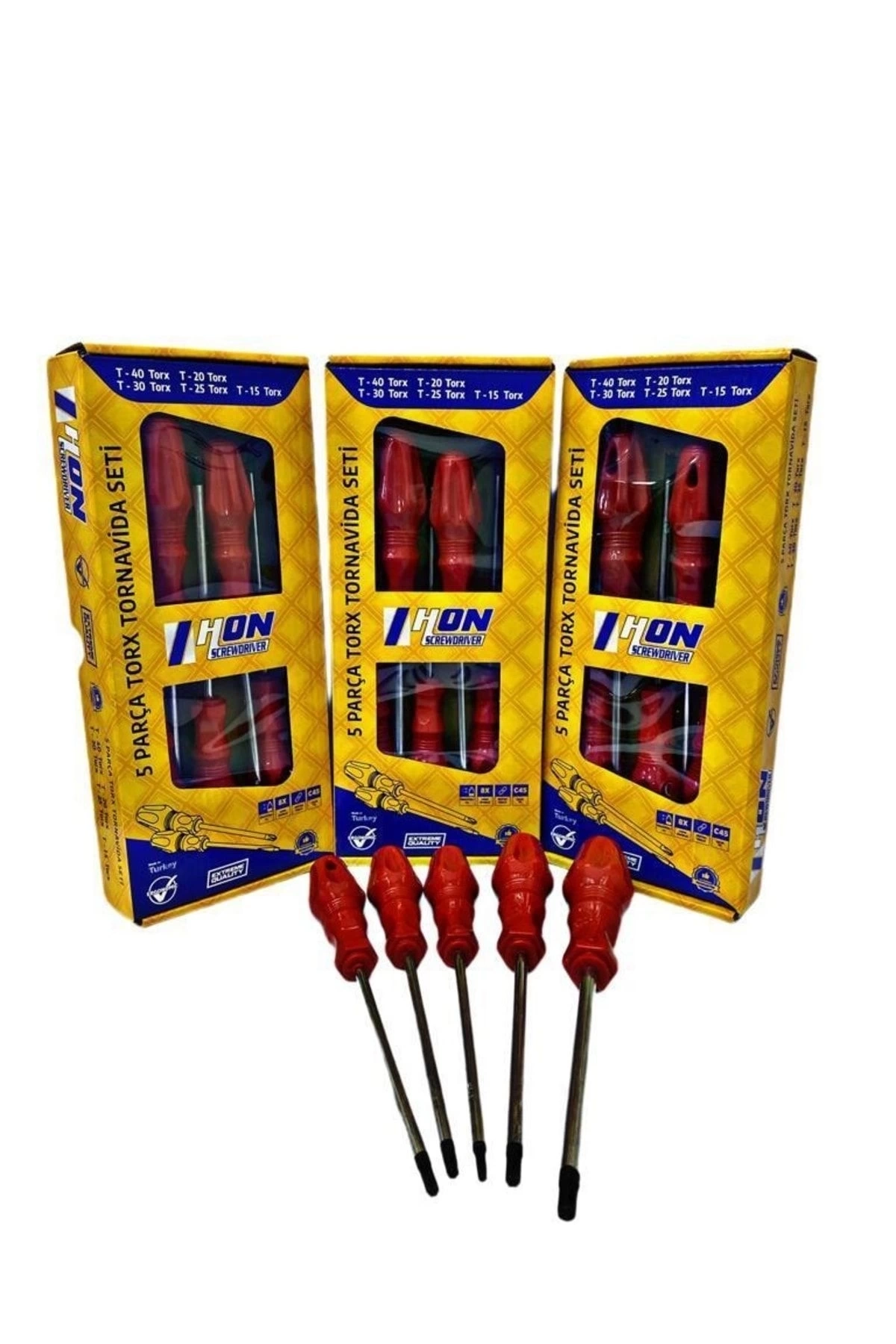 BUĞZ Hon 5 Parça Torx Tornavida Seti