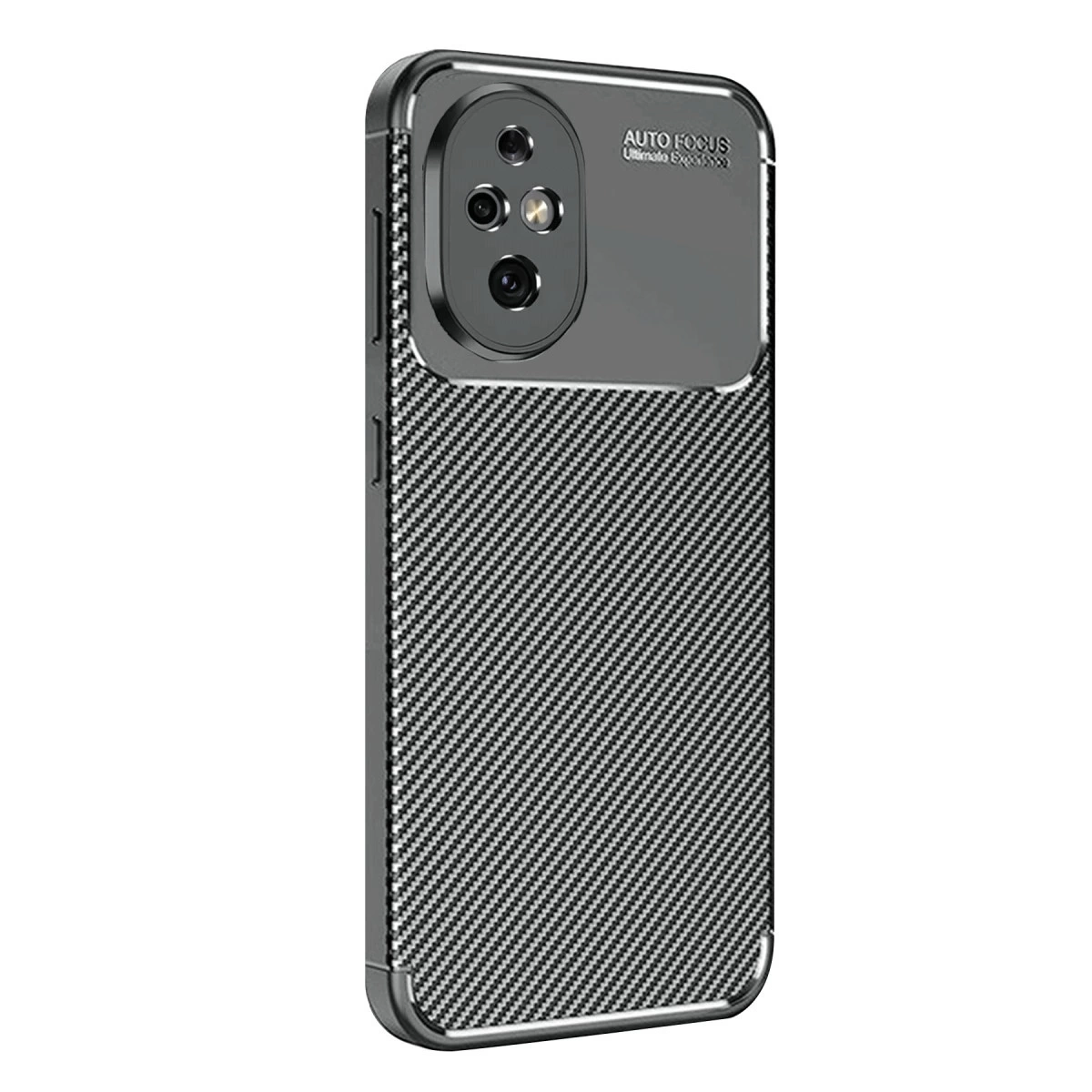BUĞZ Honor 200 Kılıf Auto Focus Karbon Kapak - Siyah