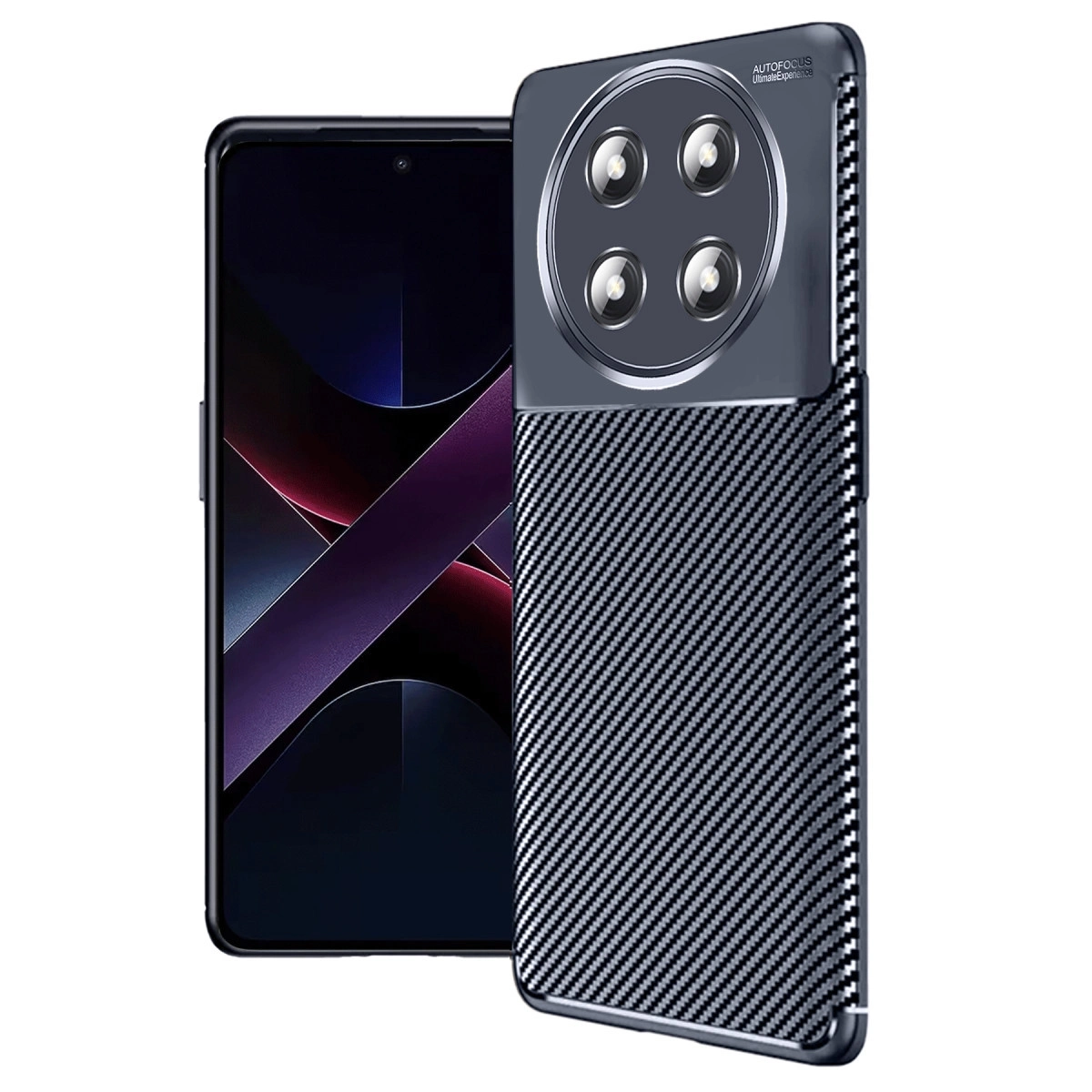 BUĞZ Honor Magic 7 Lite Kılıf Auto Focus Karbon Kapak - Lacivert