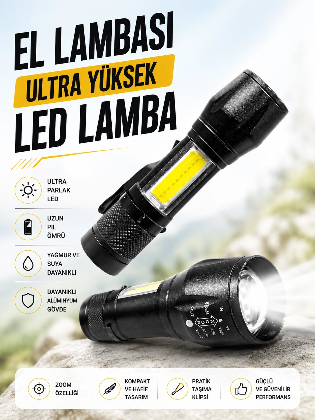 BUĞZ HS-41 EL LAMBASI Ultra Yüksek Led Lamba