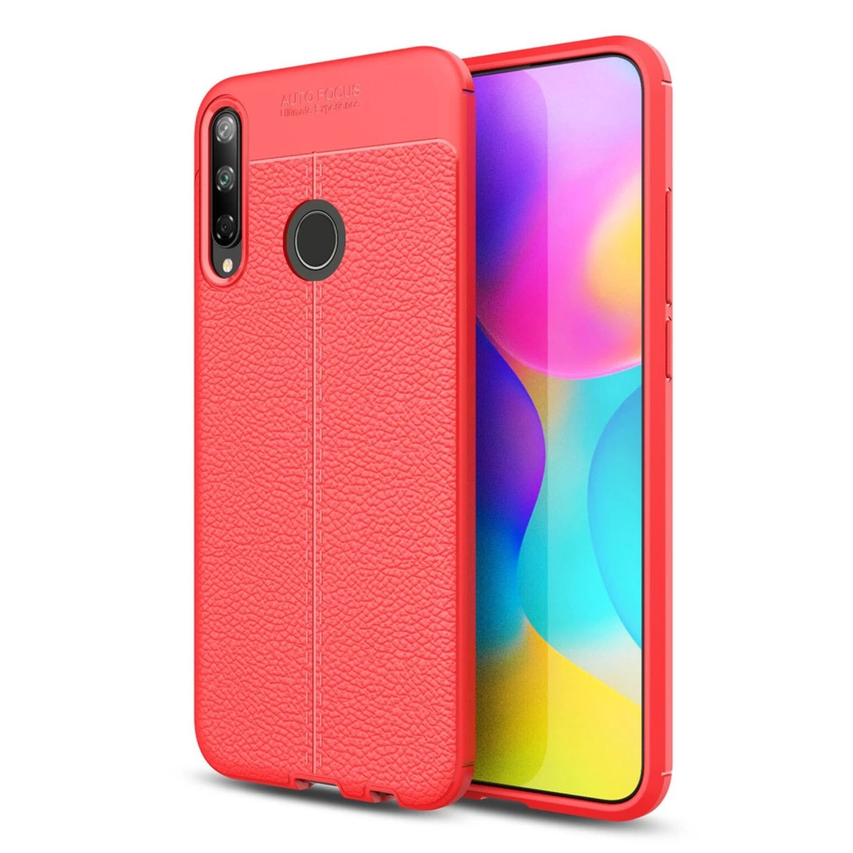 BUĞZ Huawei P40 Lite E Kılıf Auto Focus Kapak - Kırmızı