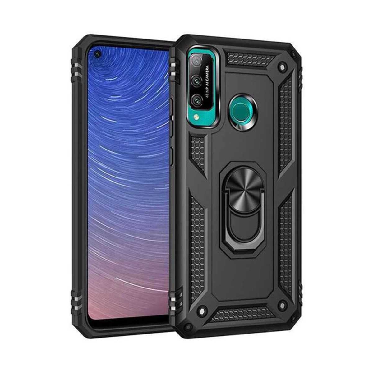 BUĞZ Huawei P40 Lite E Kılıf Sofya Yüzüklü Silikon Kapak - Siyah BUĞZ Huawei P40 Lite E Kılıf Sofya Yüzüklü Silikon Kapak - Siyah