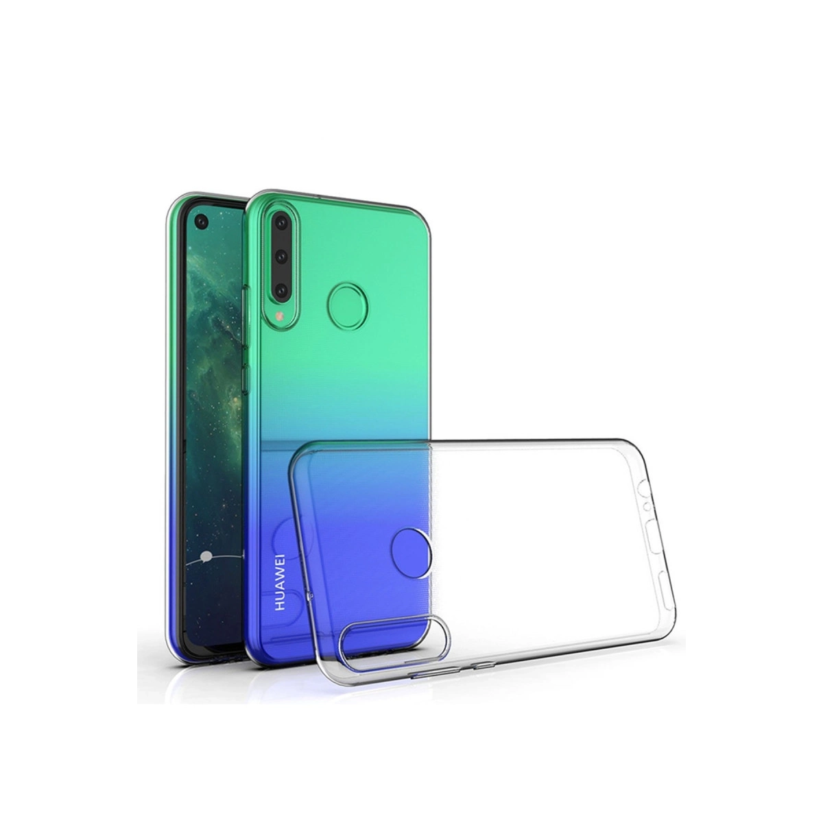 BUĞZ Huawei Y6p Kılıf Lüx Şeffaf Silikon - Şeffaf