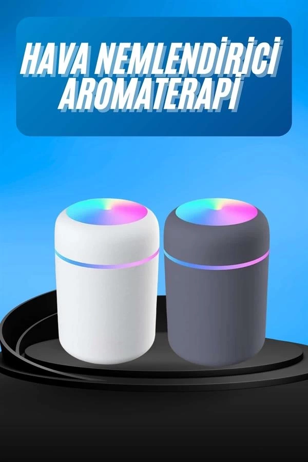 BUĞZ Humidifier LED Işıklı Mini Ortam Oda Kokusu Aromaterapi Buhardanlık
