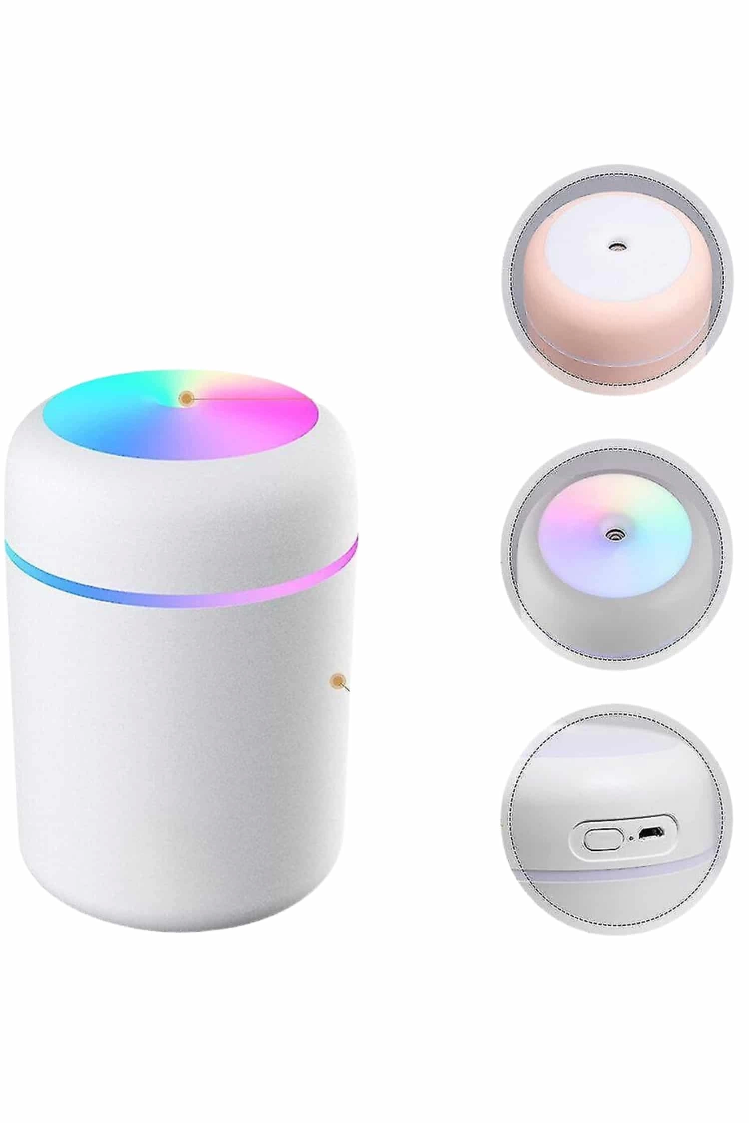 BUĞZ Humidifier LED Işıklı Mini Ortam Oda Kokusu Aromaterapi Buhardanlık