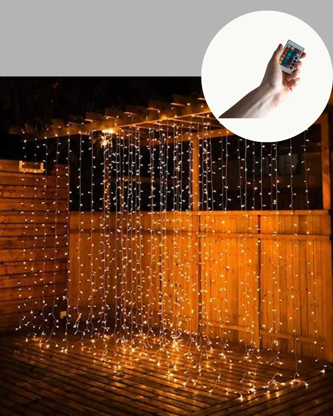 BUĞZ İç ve Dış Mekan Perde LED – Bahçe, Balkon ve Veranda İçin