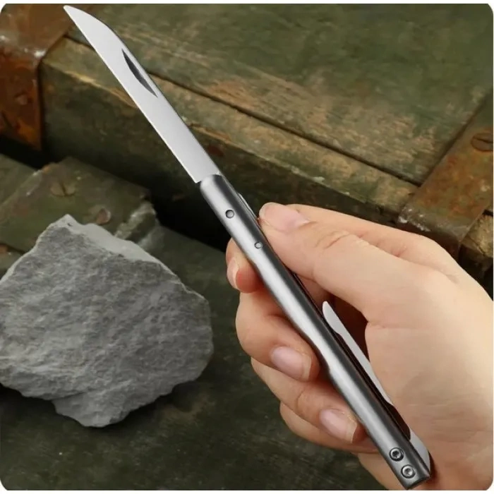 BUĞZ İnce D2 Çelik Çakı 18 Cm , Metal Sap BUĞZ İnce D2 Çelik Çakı 18 Cm , Metal Sap