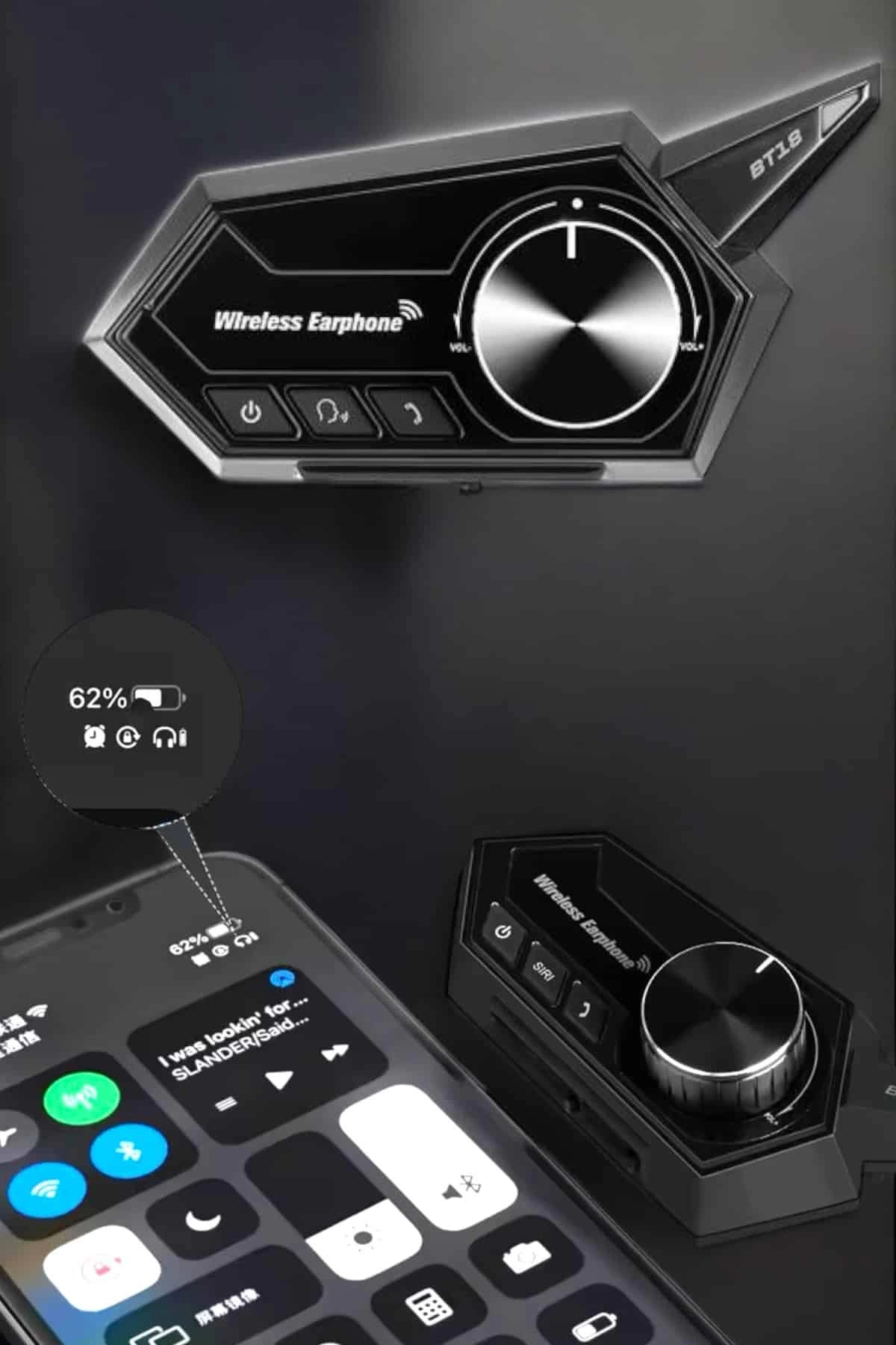 BUĞZ Intercom Kask Kulaklığı ANC Özelliği Yüksek Ses Kaliteli Bluetooth Kulaklık