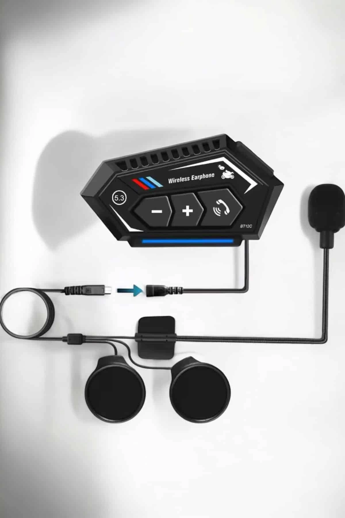 BUĞZ İnterkom Intercom Kask Kulaklık Bt22 Bluetooth Motosiklet Kulaklık 5.0 Bluetooth