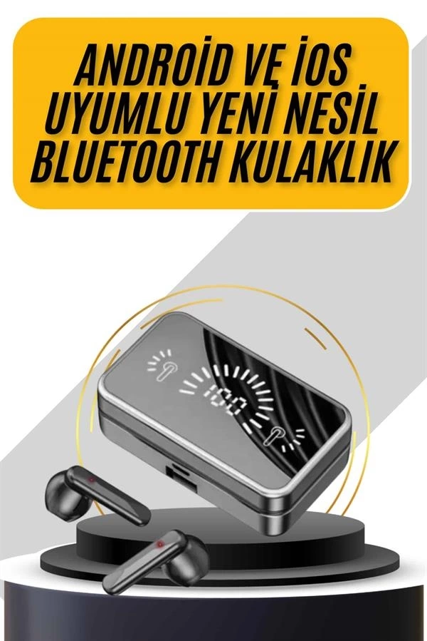 BUĞZ İos Android Uyumlu Bluetooth Kulaklık Kablosuz Kulaklık Yüksek Basslı
