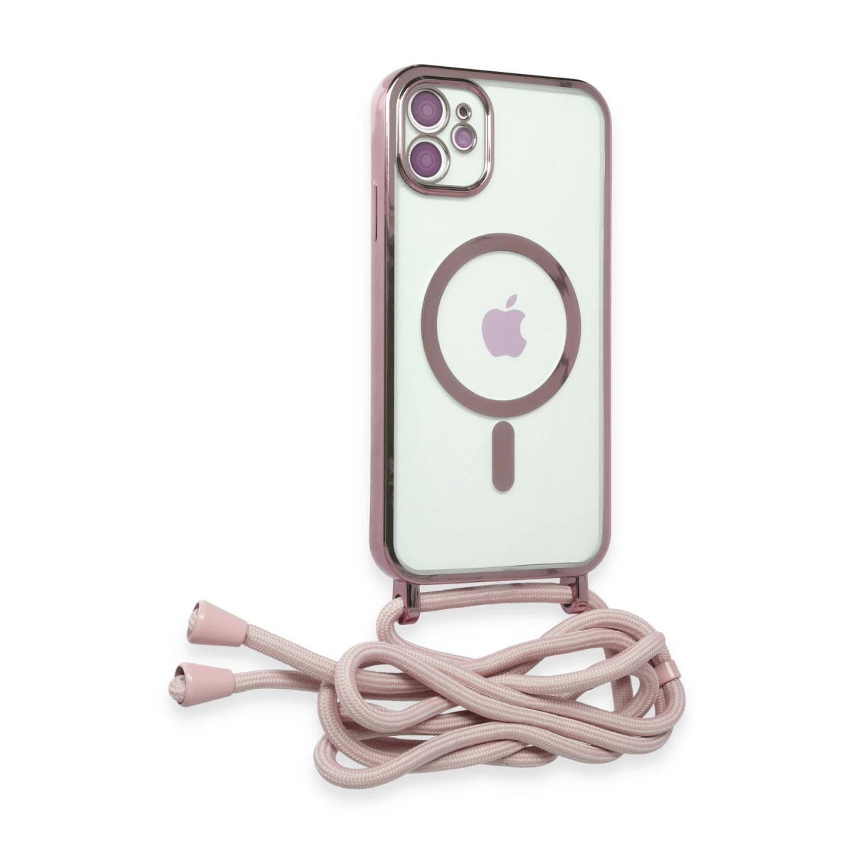 BUĞZ İphone 11 Kılıf Divo Lazer Askılı Magsafe Kapak - Pembe BUĞZ İphone 11 Kılıf Divo Lazer Askılı Magsafe Kapak - Pembe