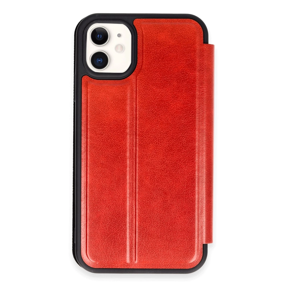 BUĞZ İphone 11 Kılıf Flip Cover - Kırmızı