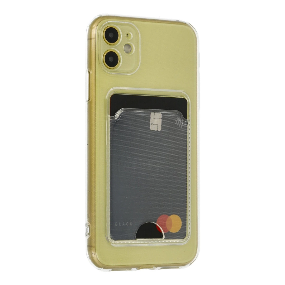 BUĞZ İphone 11 Kılıf Kart Şeffaf Silikon - Şeffaf