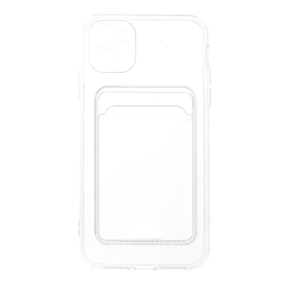 BUĞZ İphone 11 Kılıf Kart Şeffaf Silikon - Şeffaf