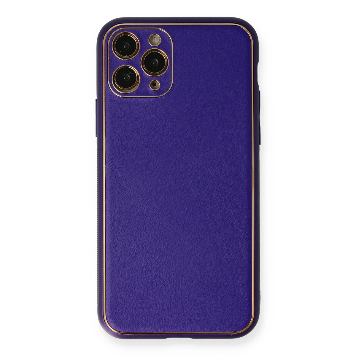BUĞZ İphone 11 Pro Kılıf Coco Deri Silikon Kapak - Mor
