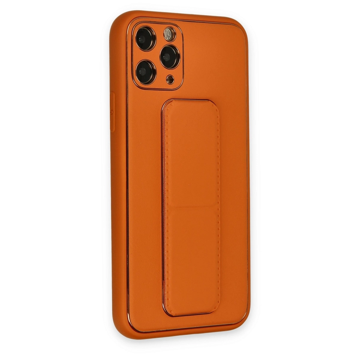 BUĞZ İphone 11 Pro Kılıf Coco Deri Standlı Kapak - Turuncu BUĞZ İphone 11 Pro Kılıf Coco Deri Standlı Kapak - Turuncu