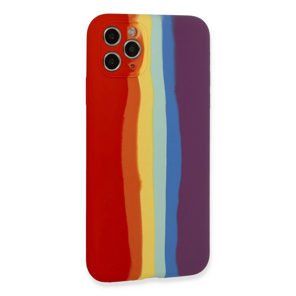BUĞZ İphone 11 Pro Kılıf Ebruli Lansman Silikon - Kırmızı-mor