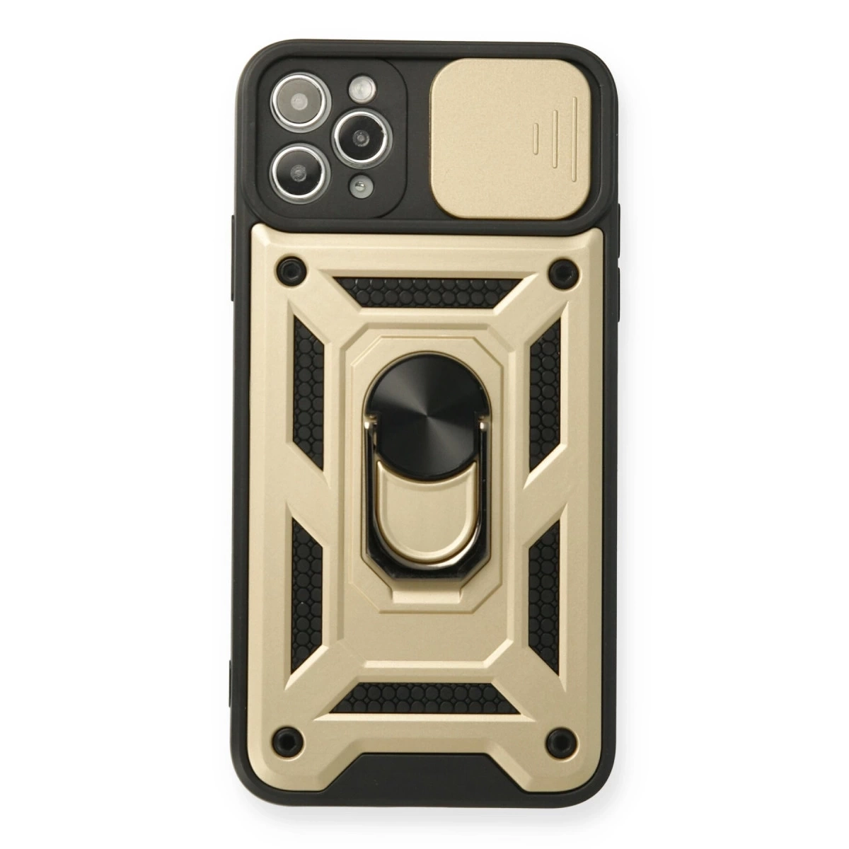 BUĞZ İphone 11 Pro Kılıf Pars Lens Yüzüklü Silikon - Gold