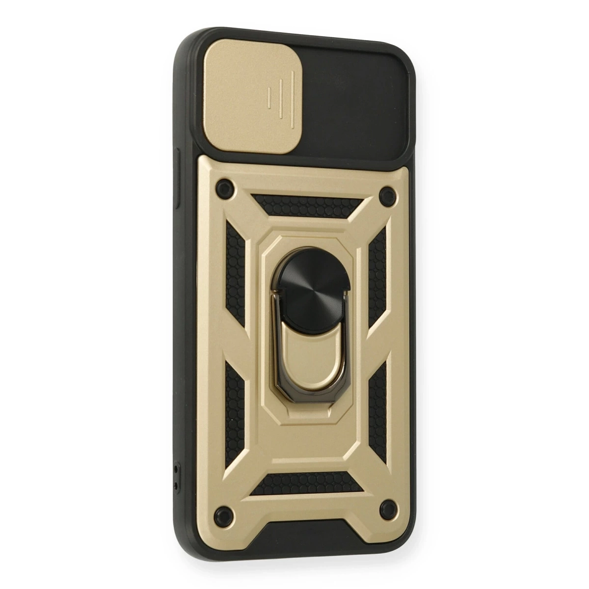 BUĞZ İphone 11 Pro Kılıf Pars Lens Yüzüklü Silikon - Gold
